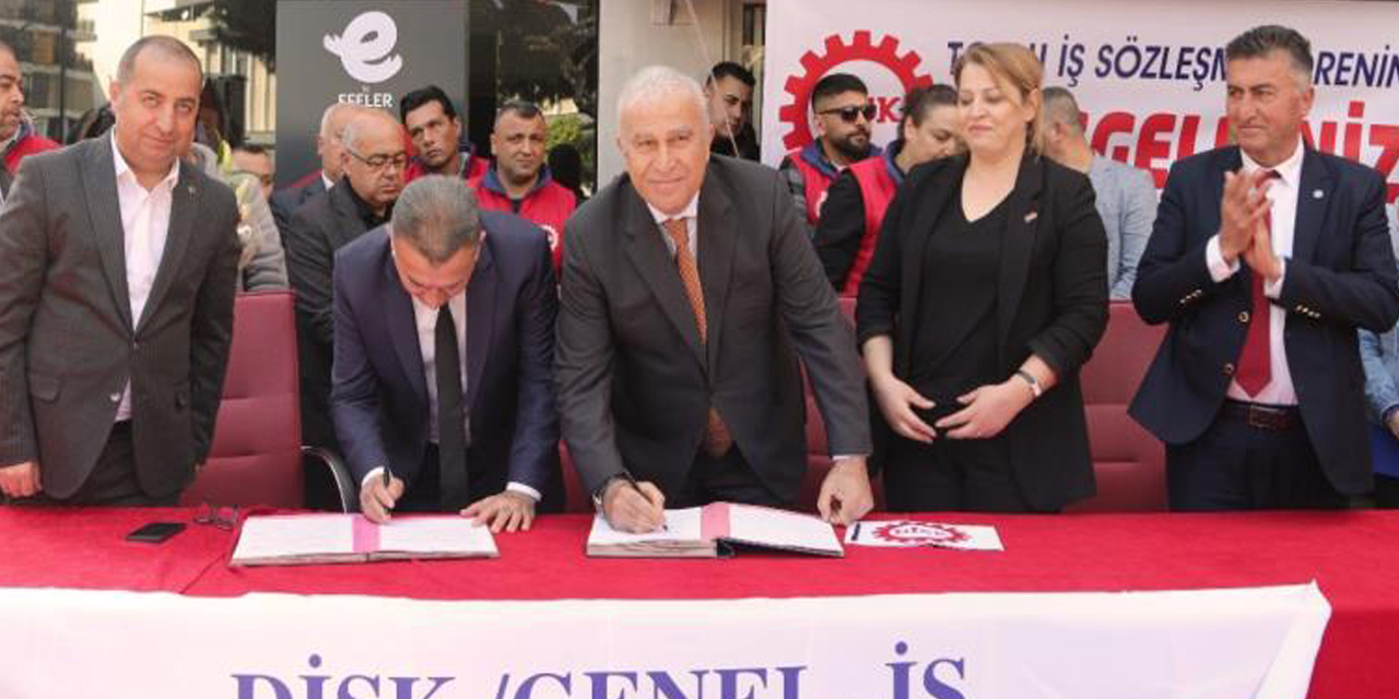 Efeler Belediyesi’nde işçiler maaş artışını davul zurnayla kutladı