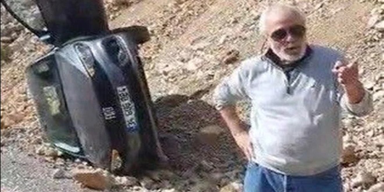 Manzarayı izlerken, el frenini çekmediği otomobili uçurumdan yuvarlandı