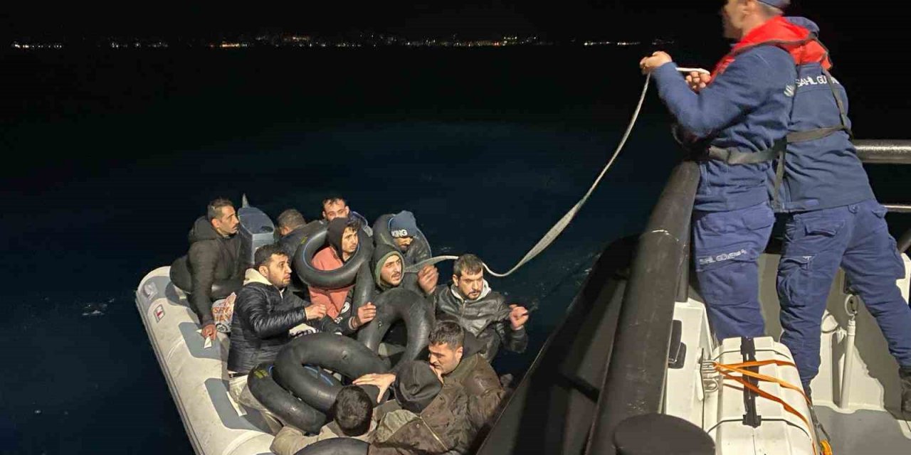 İzmir açıklarında 7’si çocuk 39 göçmen yakalandı