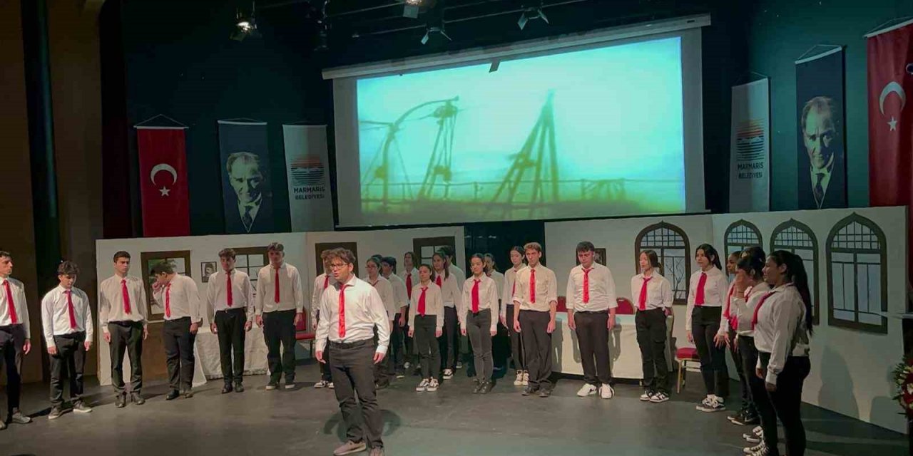 İstiklal Marşının kabulünün yıldönümü Marmaris’te tören ile kutlandı