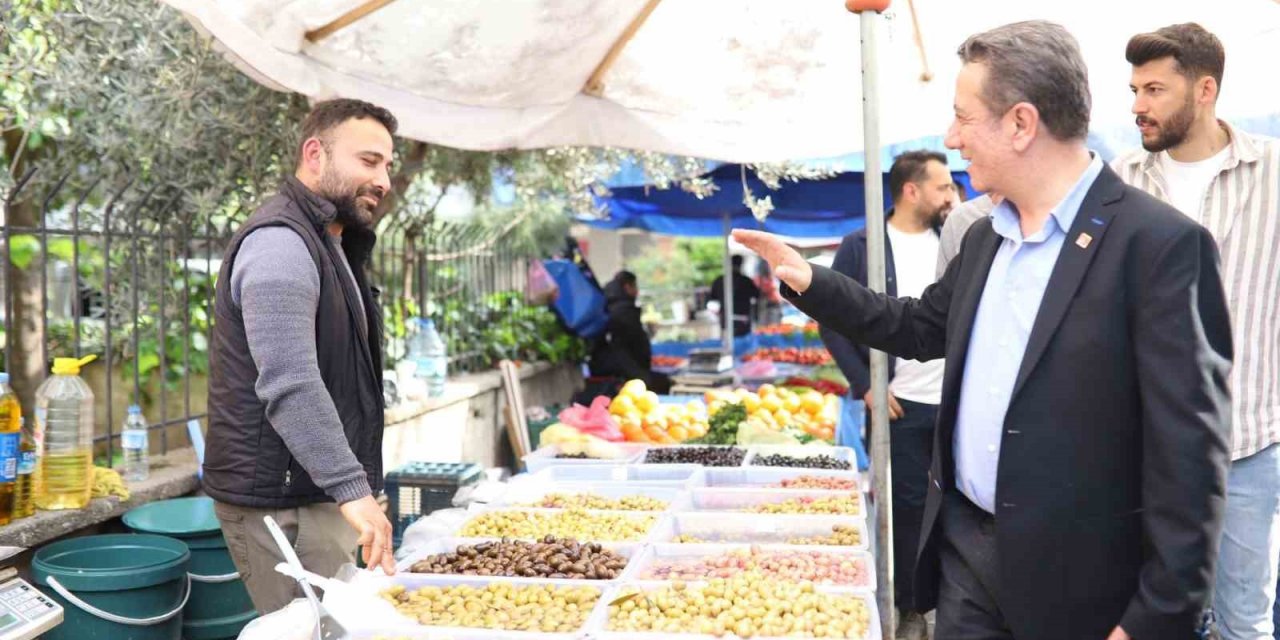 Efeler Belediye Başkan Adayı Yetiştin’den pazar ziyareti