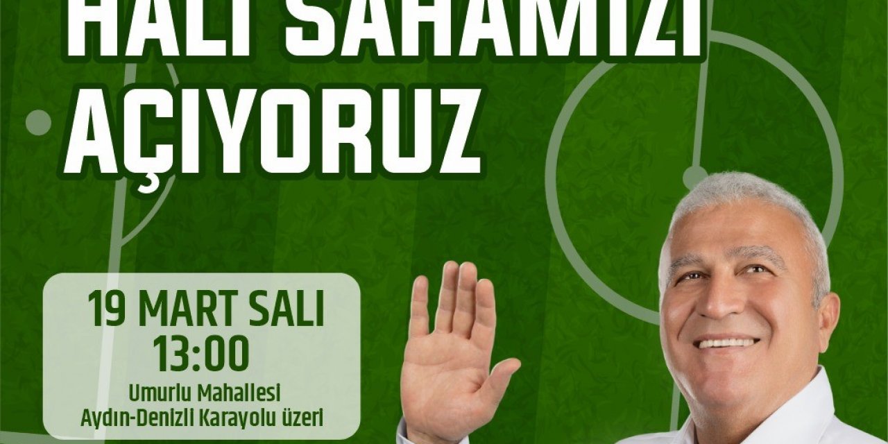 Umurlu’daki halı saha yarın açılıyor