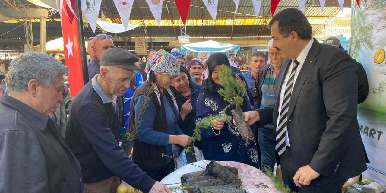 Dalaman’da vatandaşlara 3 bin adet fidan dağıtıldı