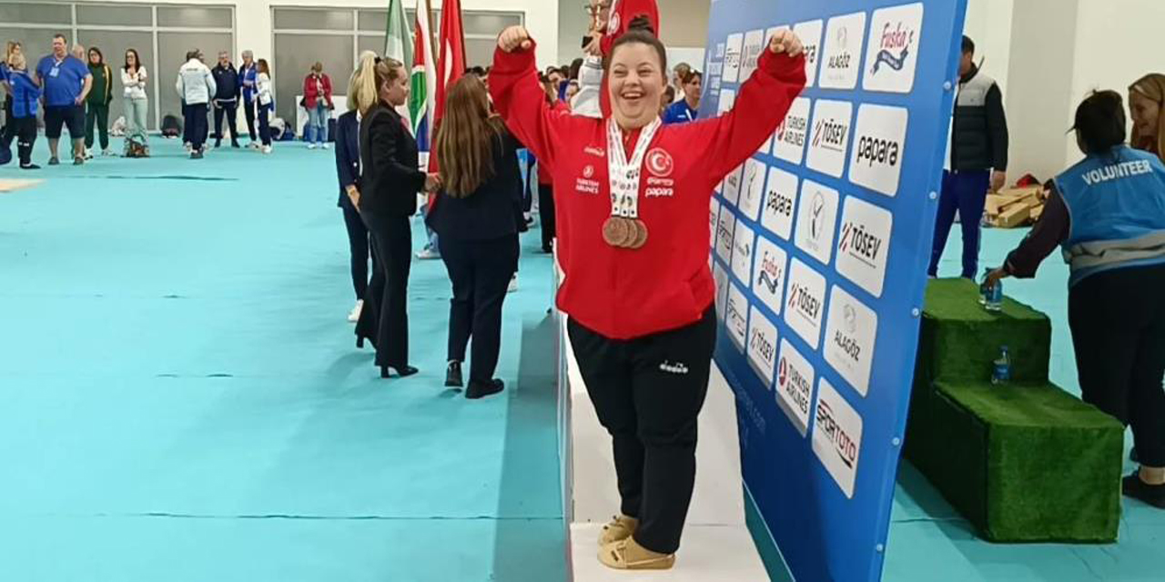 Egeli Down sendromlu cimnastikçi Selin Durgut, dünya üçüncüsü oldu