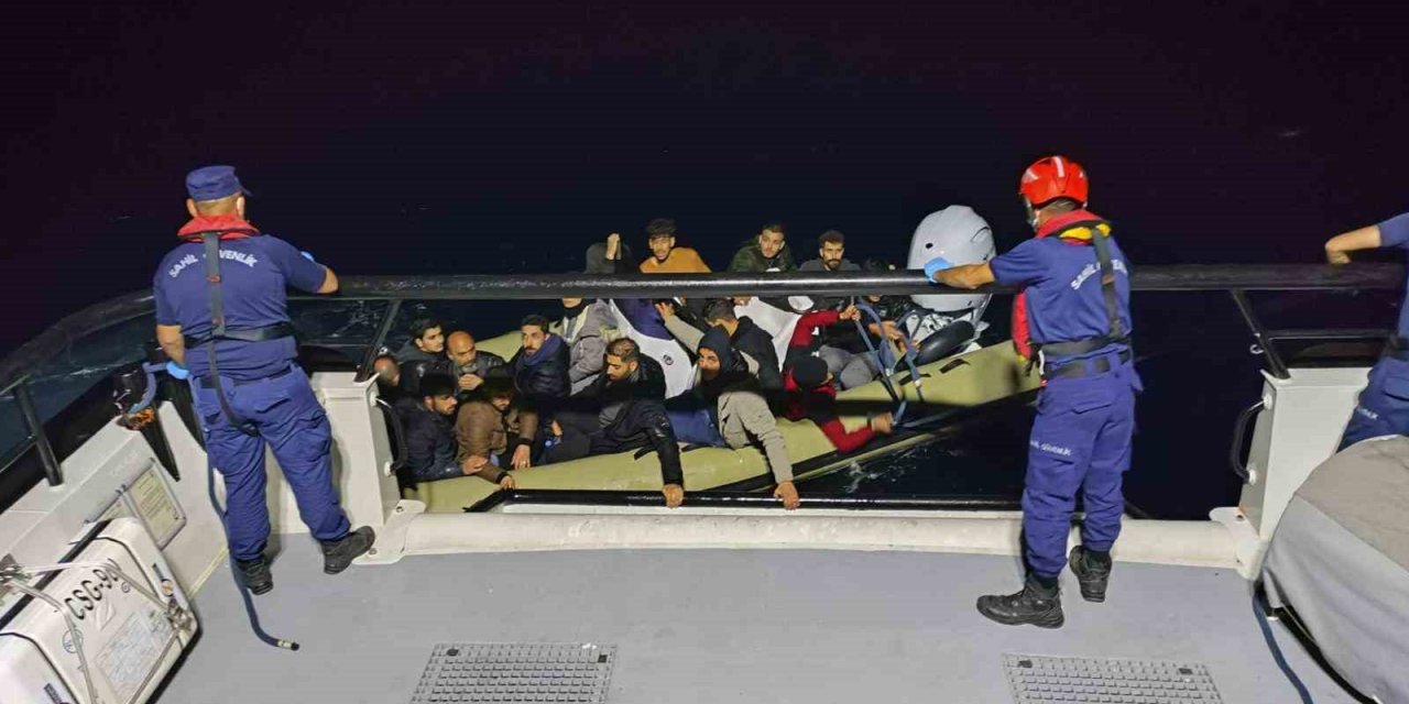 Bodrum’da 34 düzensiz göçmen yakalandı, 18’i kurtarıldı
