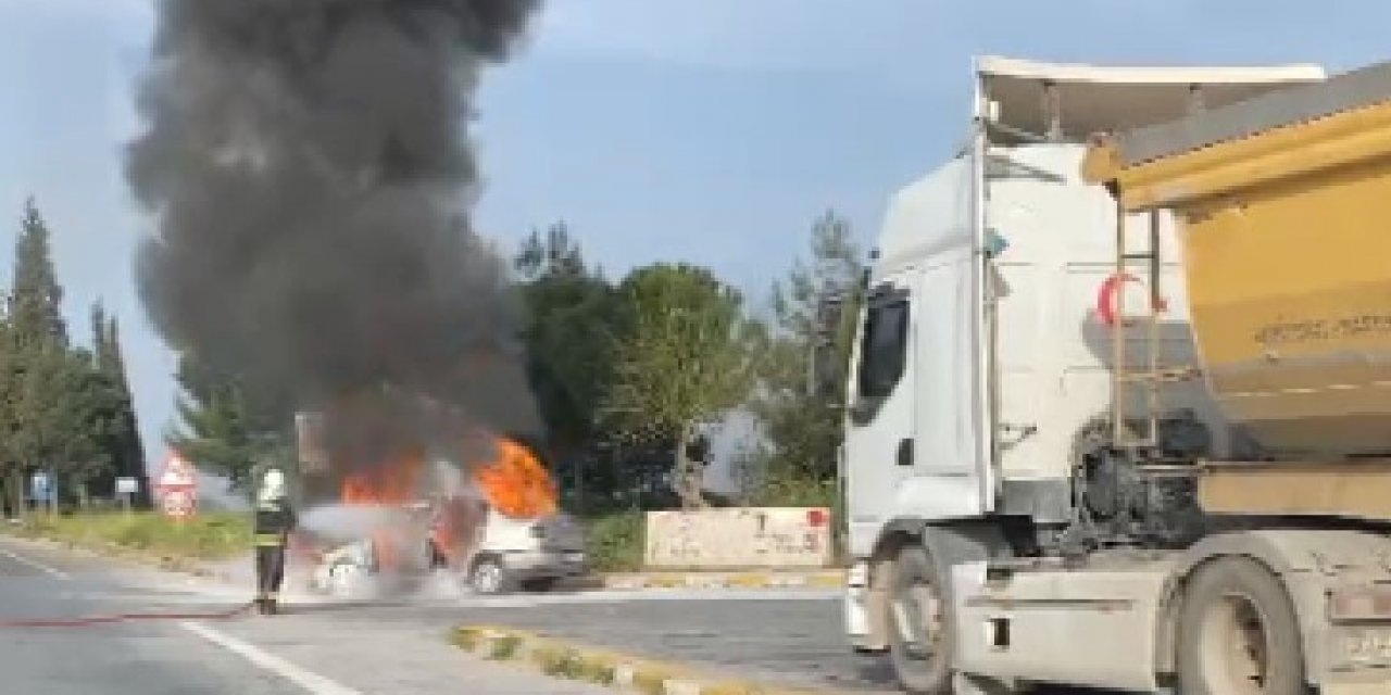 Aydın’da araç yangını