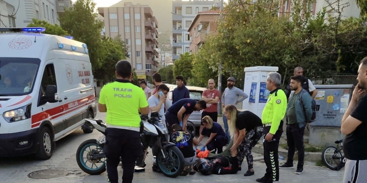 Milas’ta motosiklet yayaya çarptı: 2 yaralı