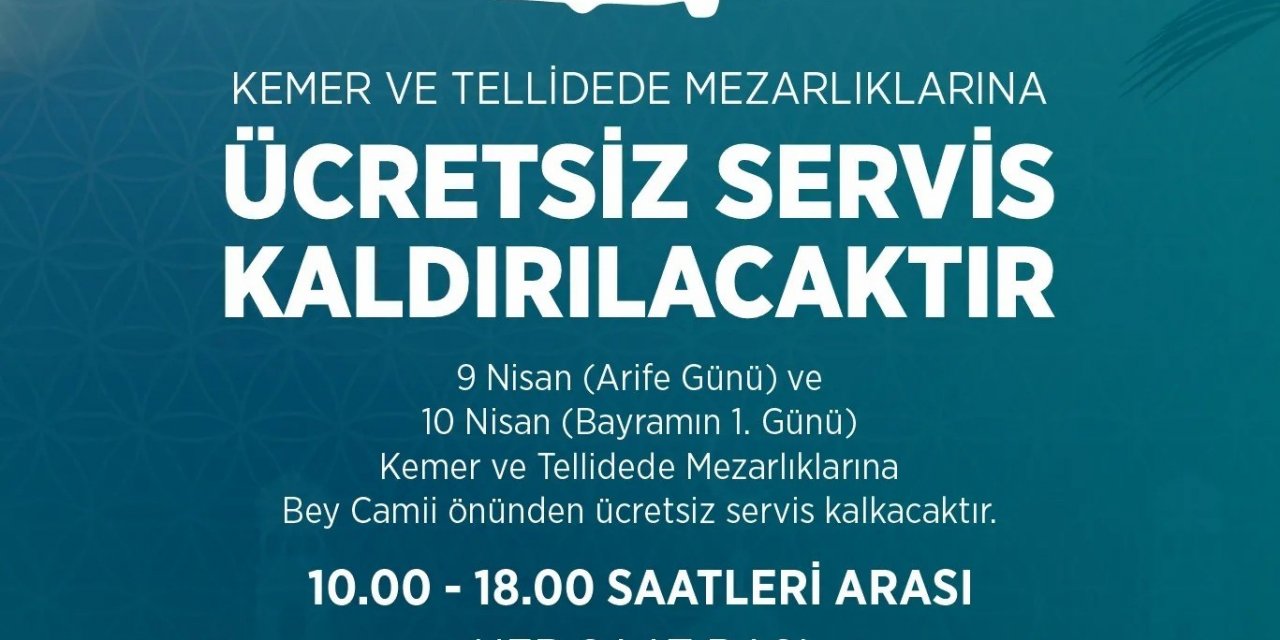 Efeler Belediyesi’nden mezarlık ziyaretleri için ücretsiz ulaşım desteği
