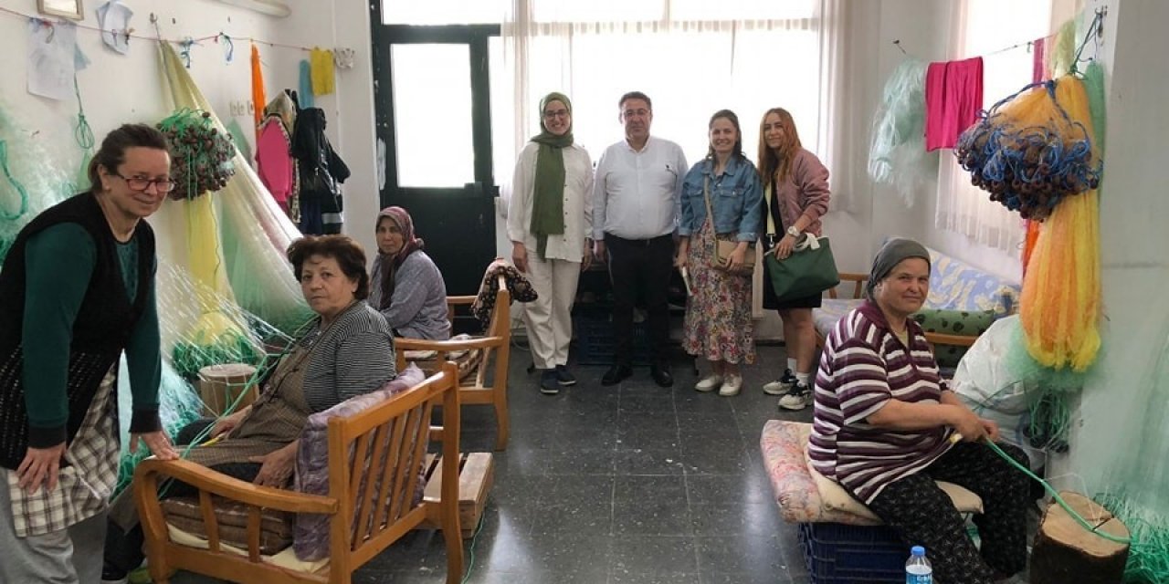 Söke’de balık ağı örme kursları yoğun talep görüyor