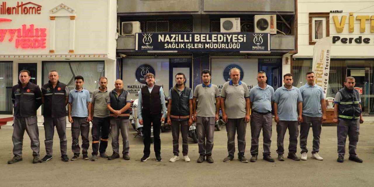 Nazilli Belediyesi ilaçlama çalışmalarına devam ediyor