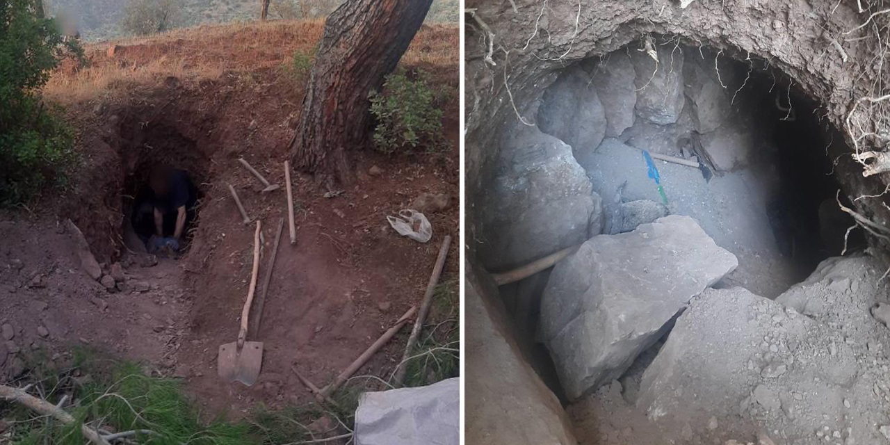 Kaçak kazı yaparken suçüstü yakalandılar
