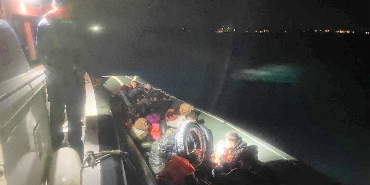 Aydın’da 12’si çocuk 67 düzensiz göçmen kurtarıldı