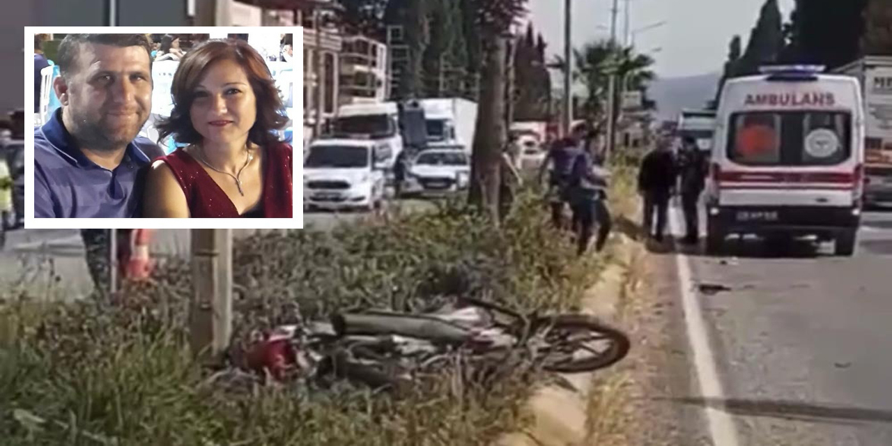 Motosikletteki çift hayatını kaybetti