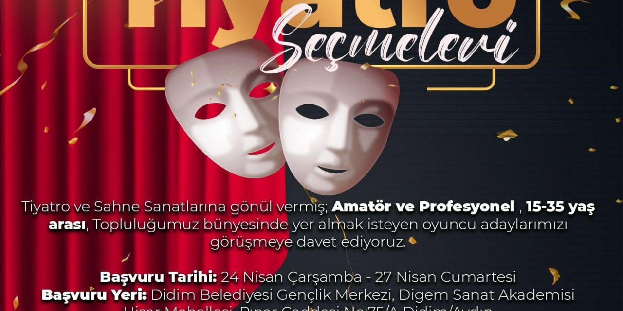 Didim’de tiyatro topluluğu için başvurular başladı