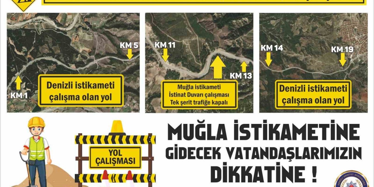Kale - Muğla karayolunda yol yapım çalışmalarına başlandı