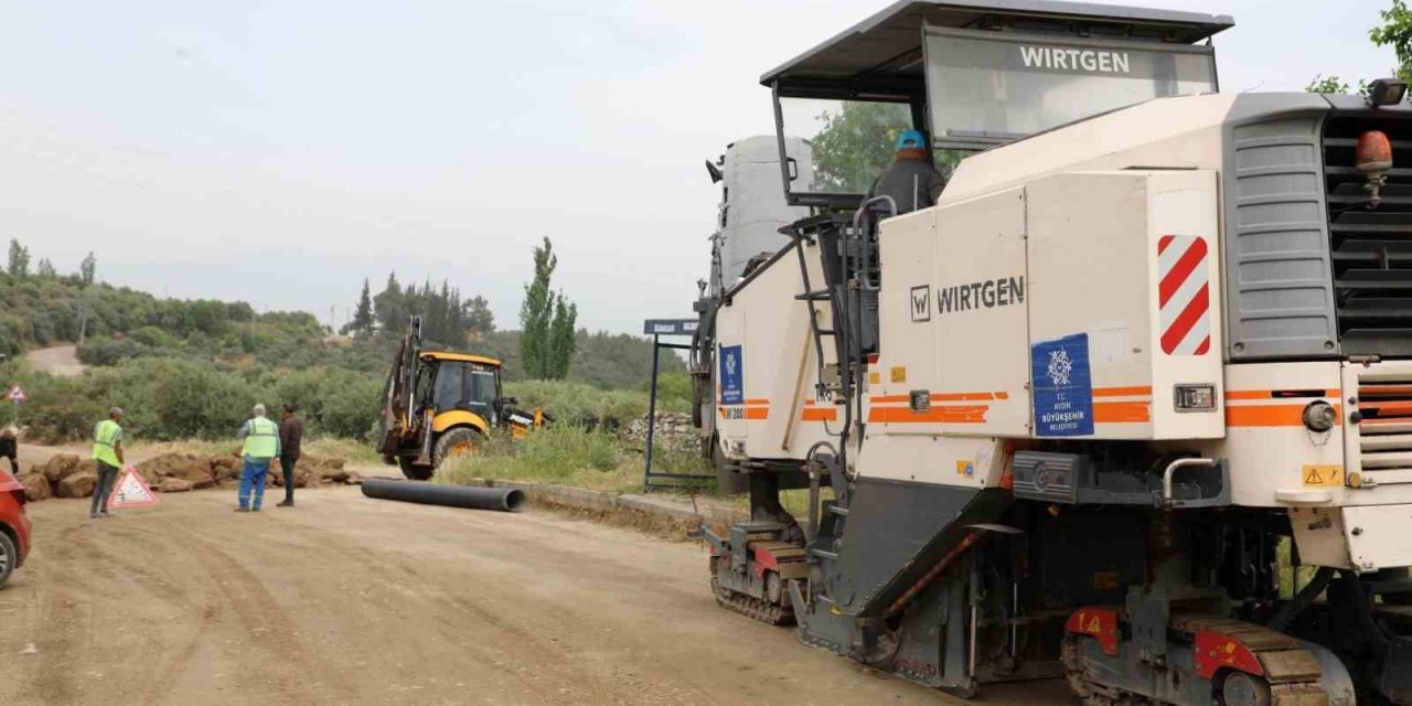 Aydın Büyükşehir Belediyesi’nden Karacasu’da yol yapım çalışması