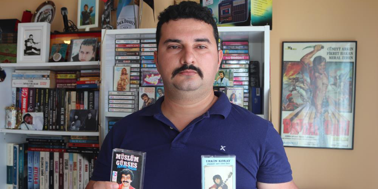 20 yıldır biriktirdiği 10 bini aşkın kasetle nostalji keyfi yaşıyor