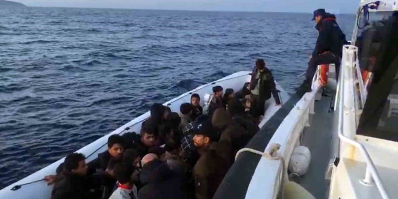 Marmaris’te 36 düzensiz göçmen kurtarıldı