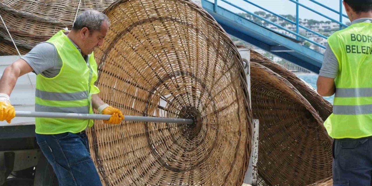 Bodrum plajlarında sezon hazırlığı