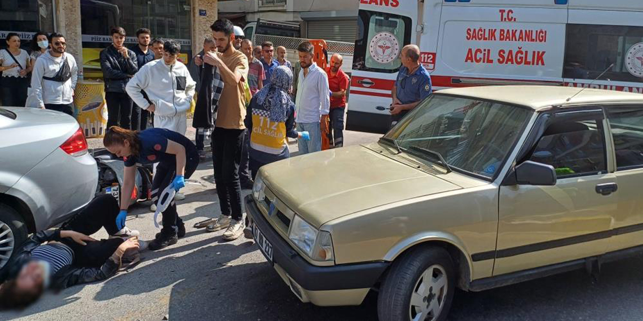 Motosikletle otomobil çarpıştı: 1 yaralı