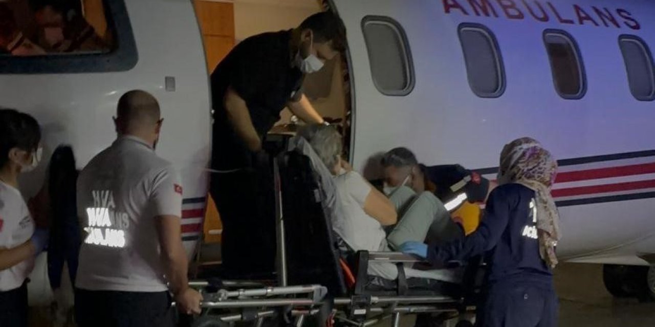 Astım hastası kadın uçak ambulansla Ankara’ya sevk edildi