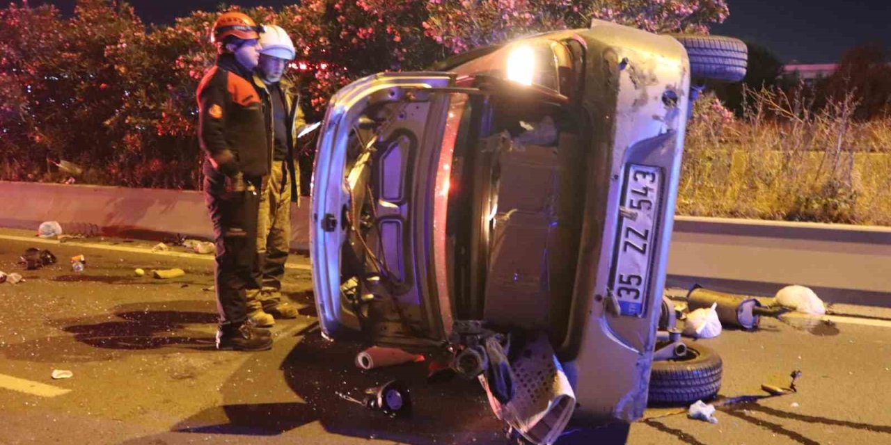 Kontrolden çıkan otomobil takla attı: 1 ağır yaralı