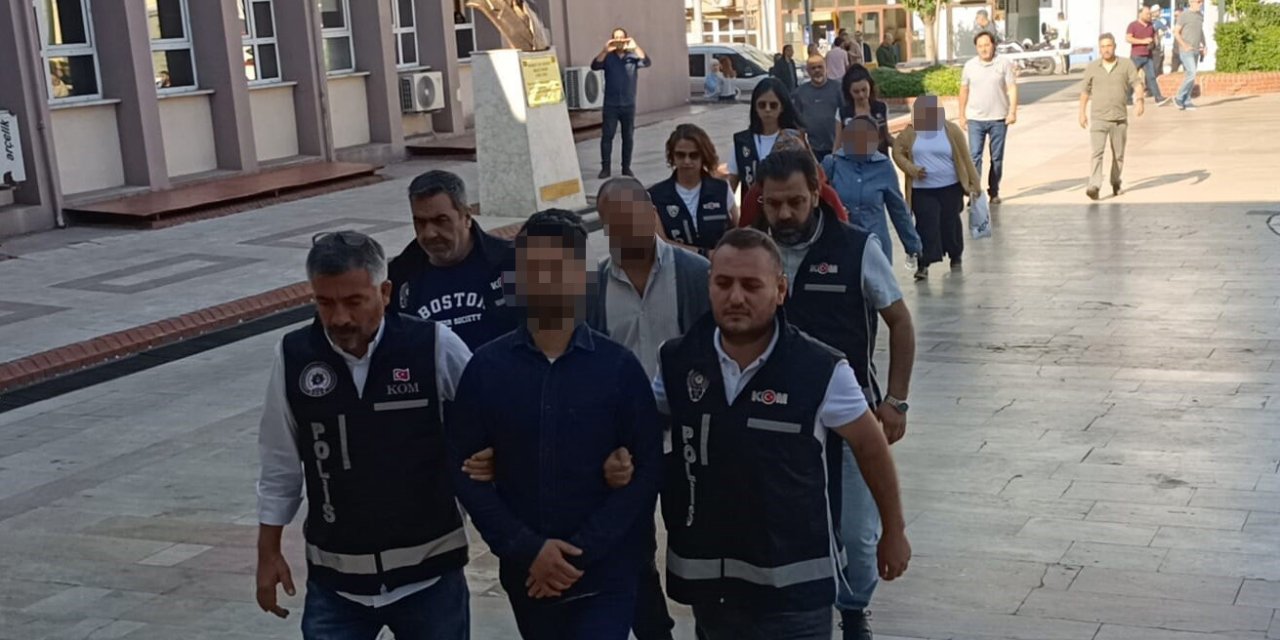 Aydın’da "KISKAÇ-15" operasyonu şüphelileri adliyeye sevk edildi