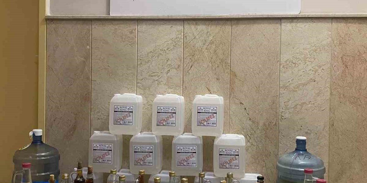 İncirliova’da 150 litre kaçak alkol yakalandı