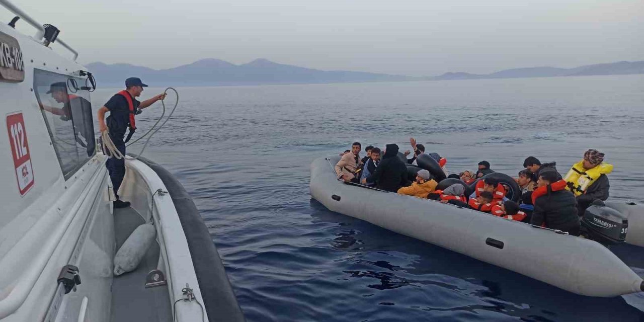 Aydın’da 20 düzensiz göçmen kurtarıldı