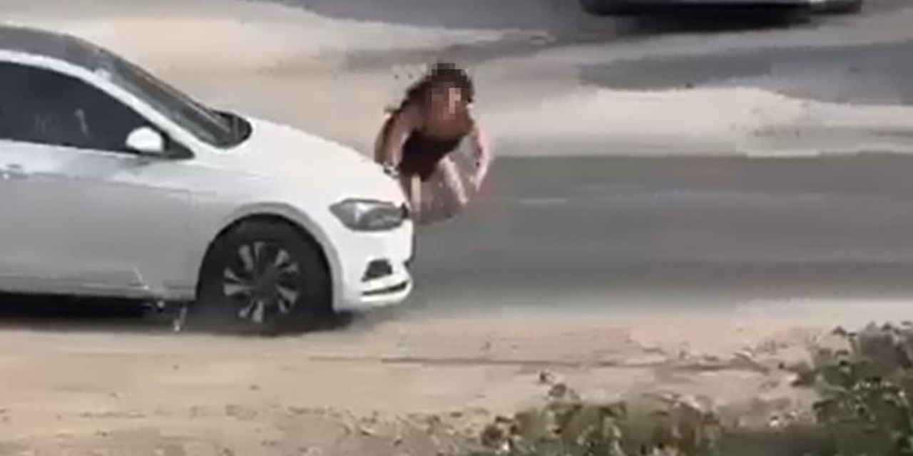 Kaza numarasını kimse yutmayınca genç kadın ayağa kalktı