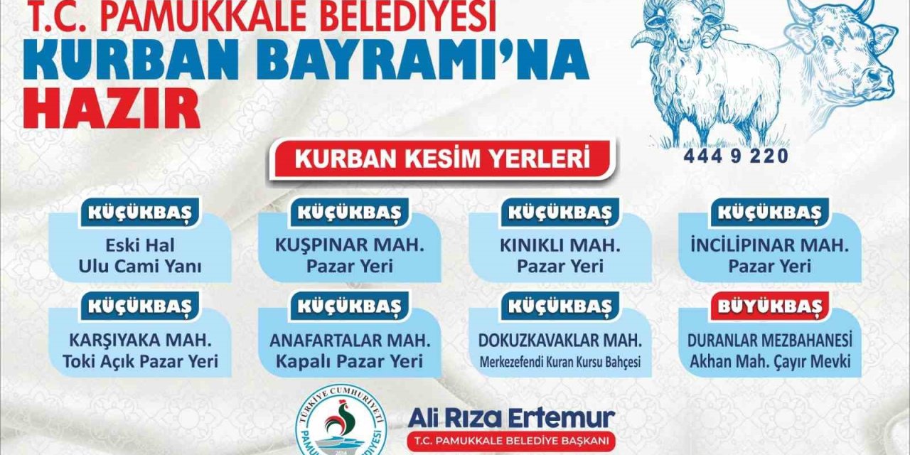 Pamukkale Belediyesi Kurban Bayramına hazır