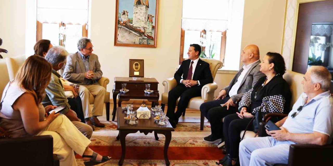 Başkan Aras’a Yunanistan’ın Nisyros Adası Belediye Başkanından ziyaret