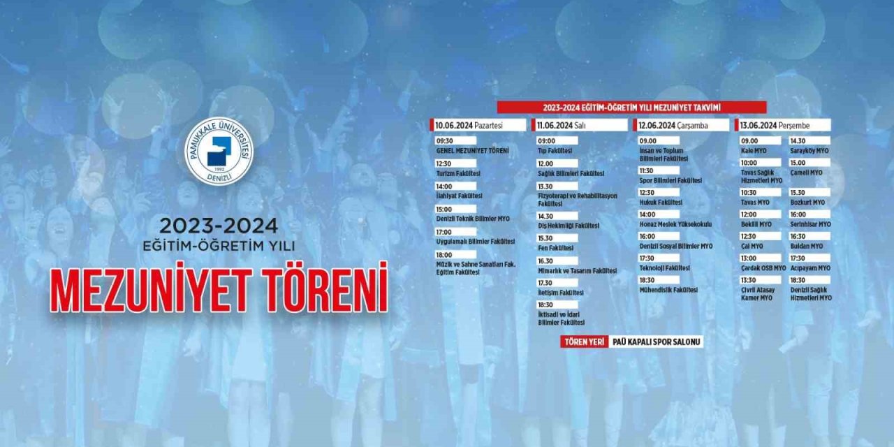 Pamukkale Üniversitesi öğrencilerini kariyer hayatına uğurluyor