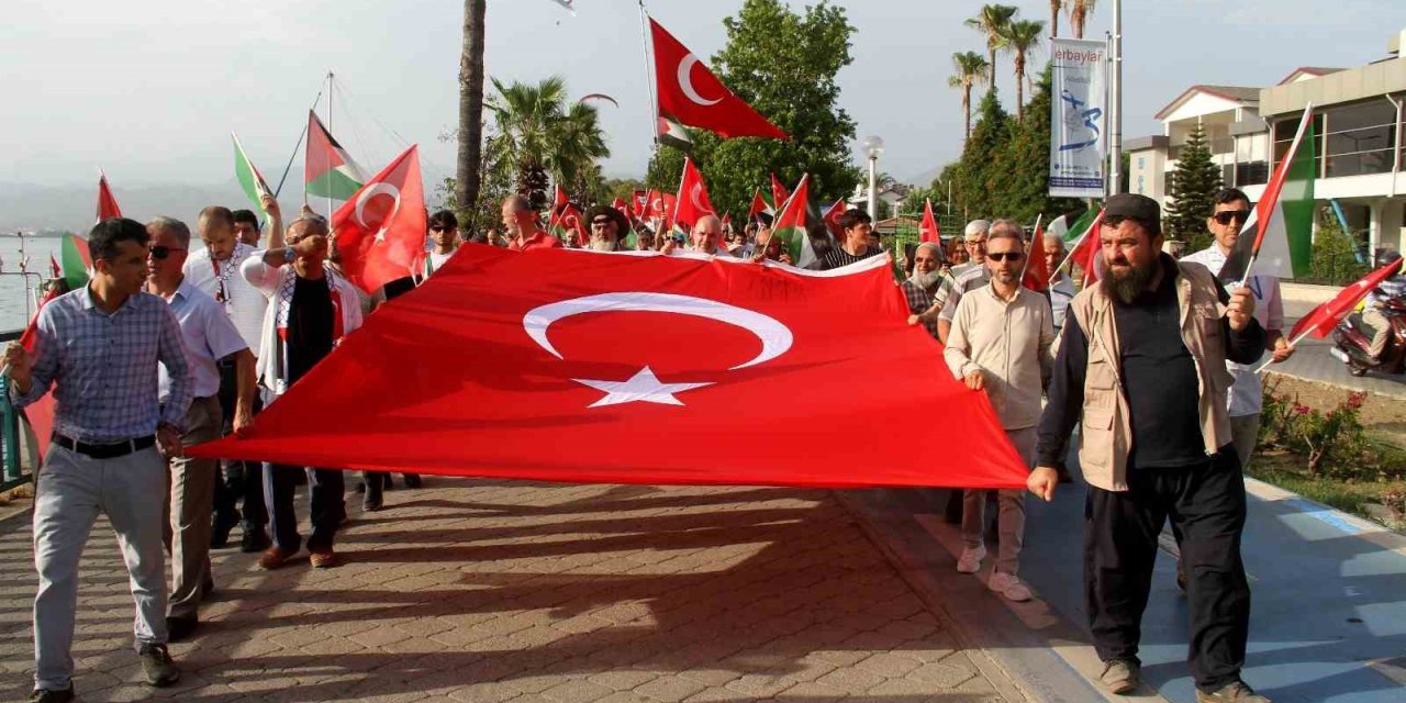 Fethiye’de ’Filistin’e Destek Yürüyüşü ve Mitingi’