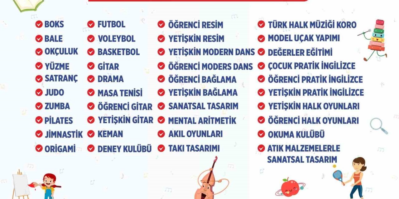 Büyükşehir’in yaz kurslarına kayıtlar devam ediyor