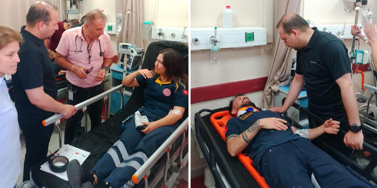 İl Sağlık Müdürü Şenkul kazada yaralanan personelini hastanede yalnız bırakmadı