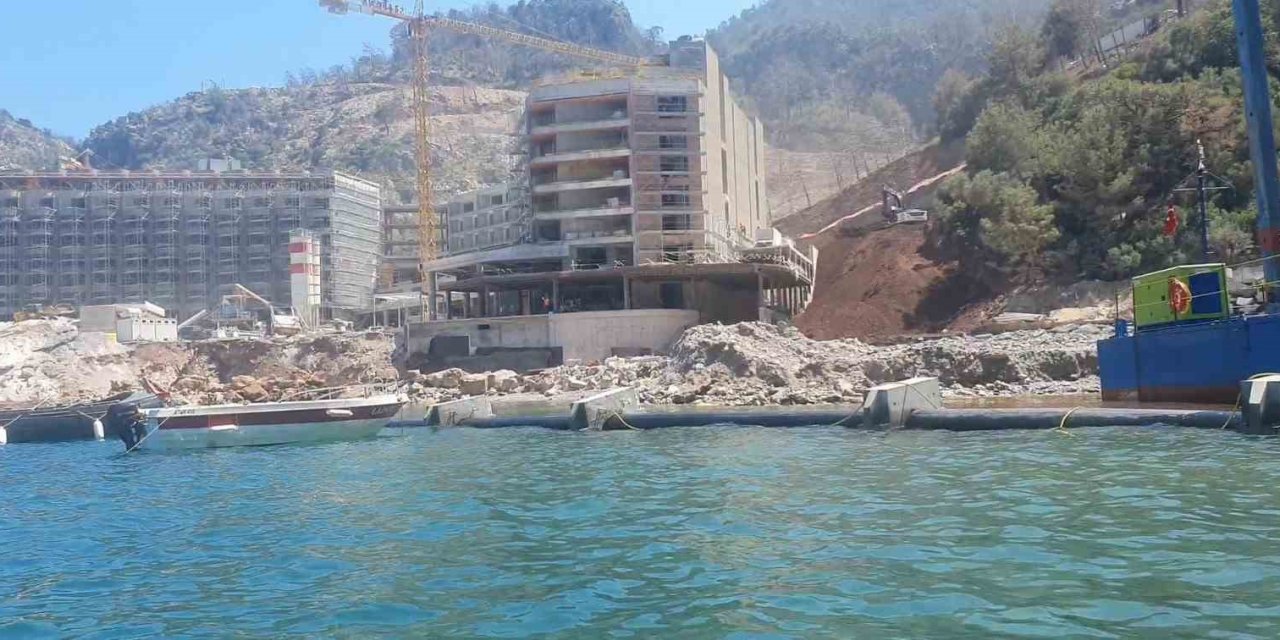Marmaris’teki otel inşaatı, deniz dolgusu iddiasıyla mühürlendi