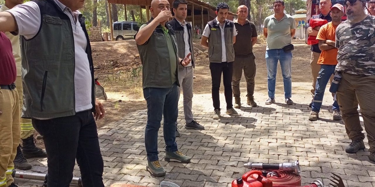 Marmaris Orman İşletme Müdürlüğü’nden arama kurtarma ekiplerine yangın eğitimi