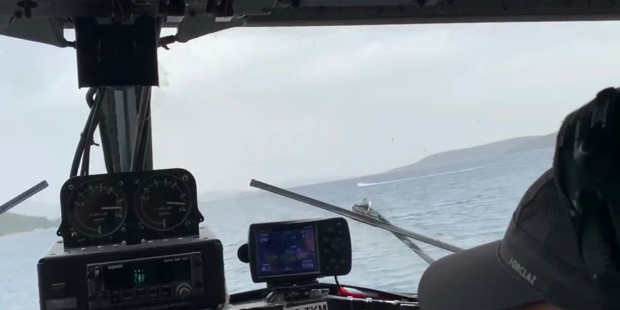 Milas’ta orman yangını söndürme çalışmalarına jetski engeli