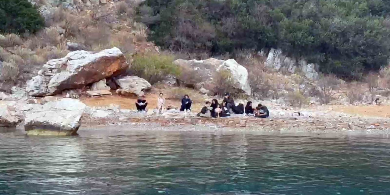 Marmaris Namlıalan koyunda 7 düzensiz göçmen yakalandı