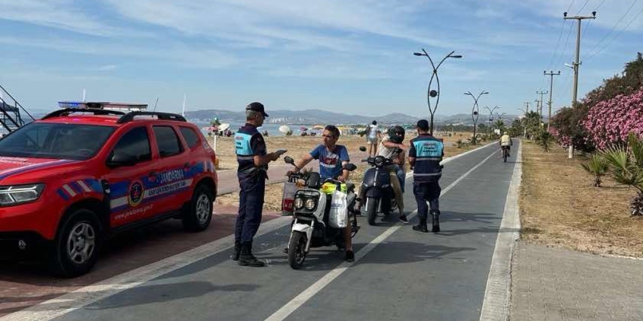 Güzelçamlı’da motosiklet denetimi