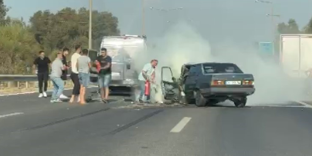Aydın-İzmir Otoyolu’nda trafik kazası: 1 ölü, 2 yaralı