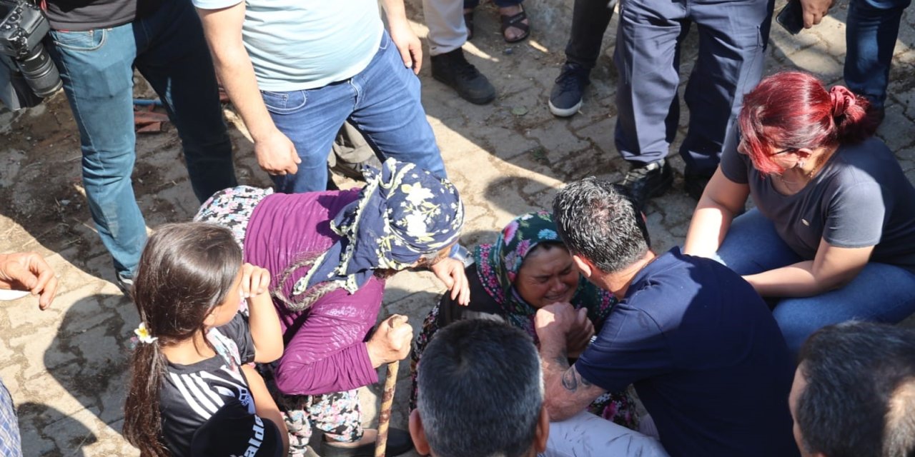 Başkan Arıcı ve Kaymakam Baştürk yangın bölgesinde
