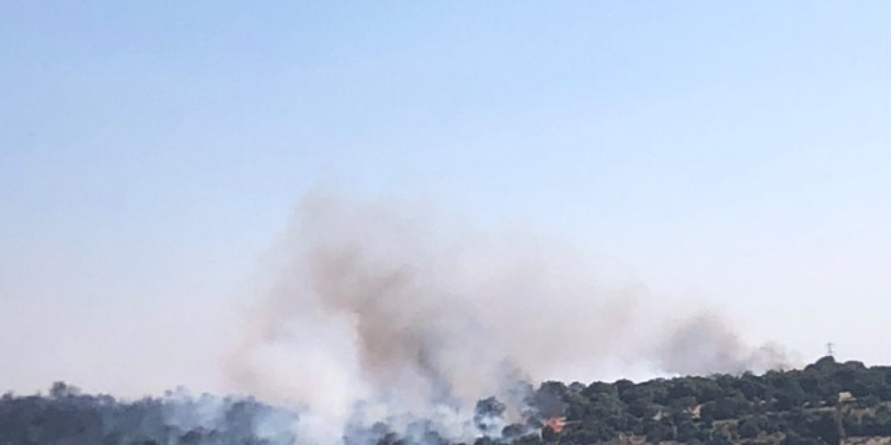 Aliağa’da makilik ve otluk alanda çıkan yangın söndürüldü