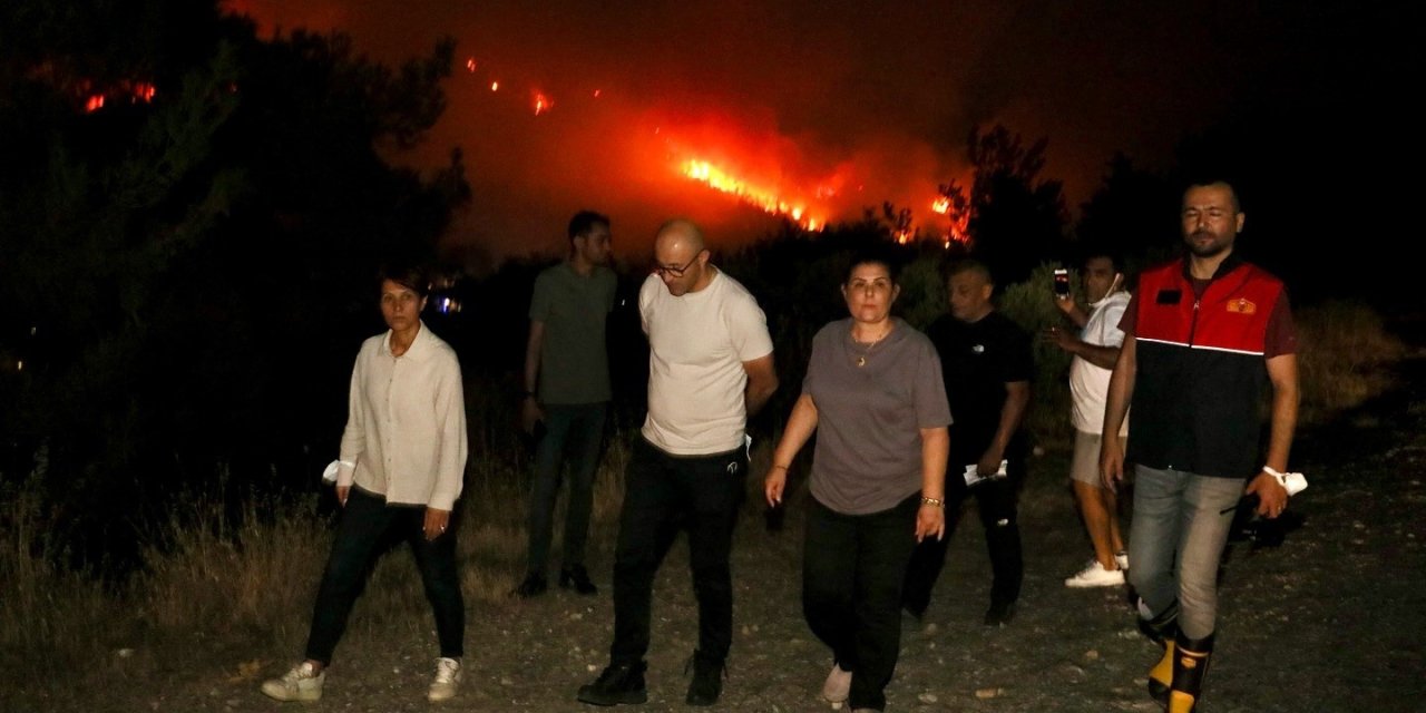 Başkan Çerçioğlu, yangın bölgesinde incelemelerde bulundu
