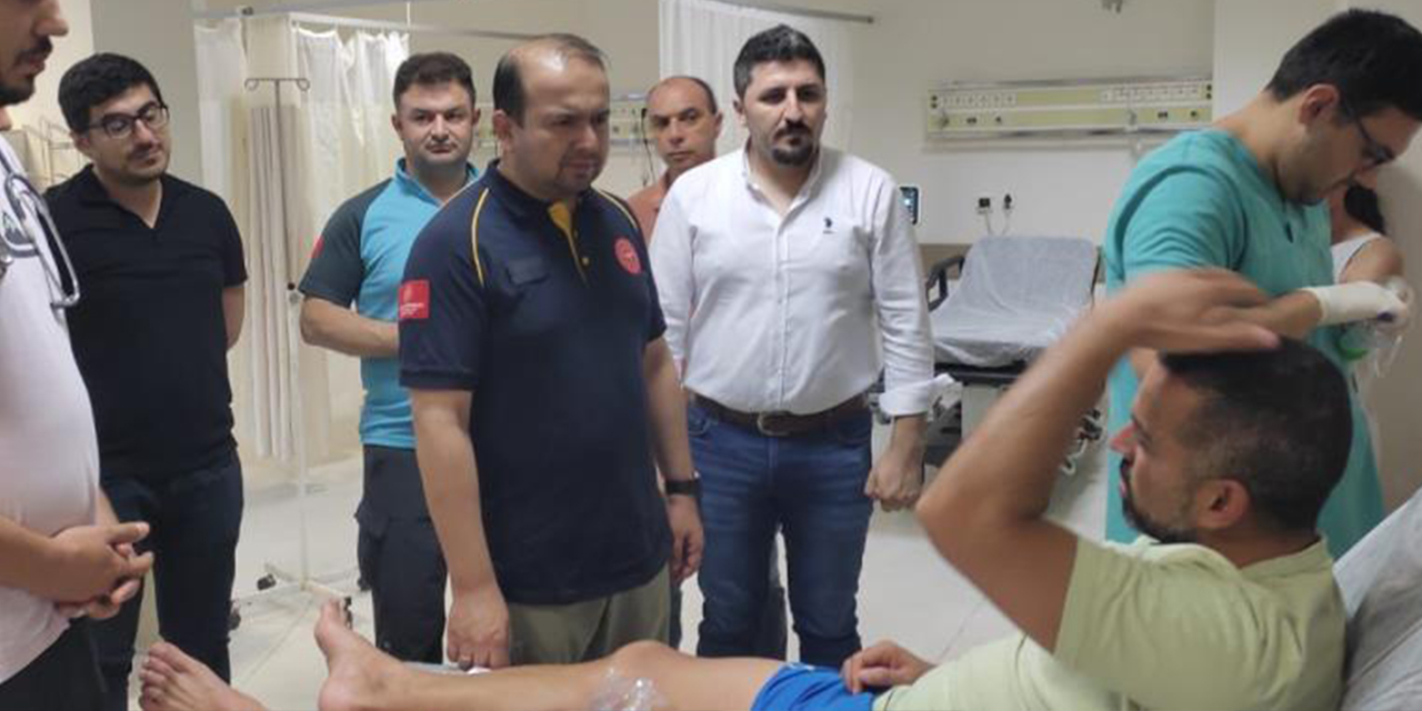 İl Sağlık Müdürü Şenkul, yangından etkilenen şahıslara ’geçmiş olsun’ ziyareti