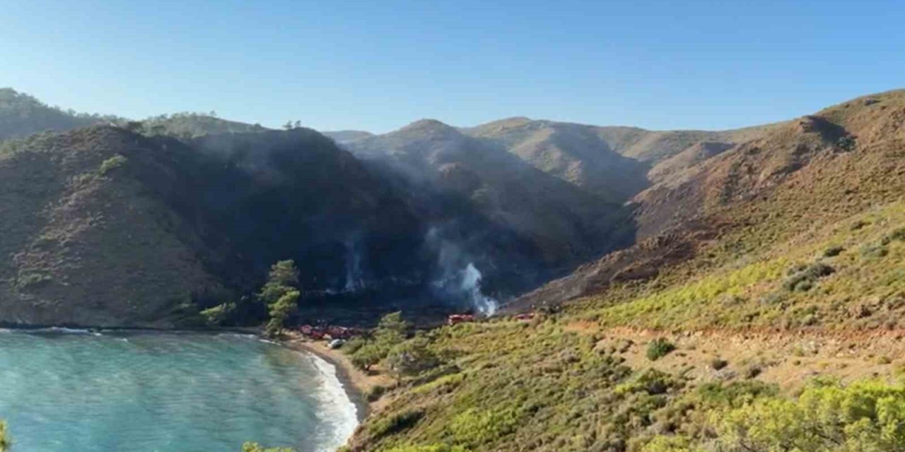 Marmaris’teki orman yangını kısmen kontrol altına alındı