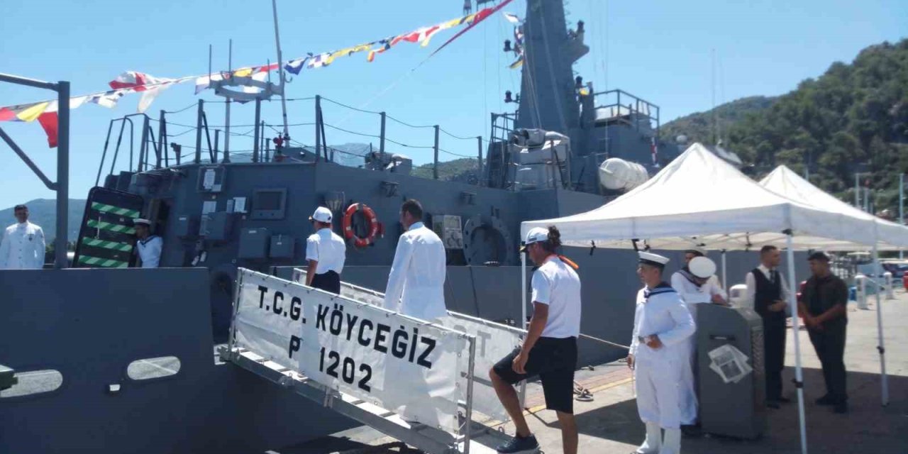 Fethiye’de TCG Köyceğiz Gemisi kapılarını ziyaretçilere açtı