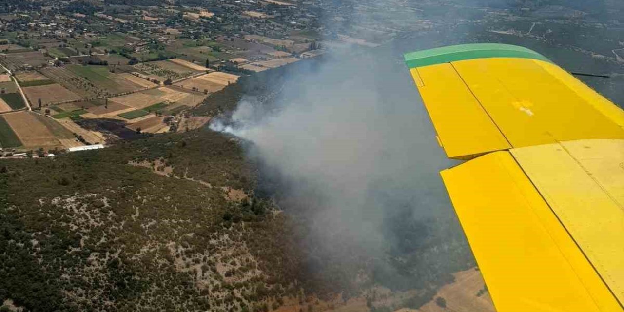 Muğla’nın Menteşe İlçesinde orman yangını