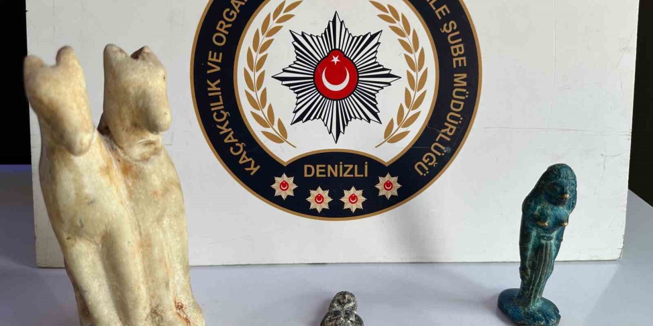 3 parça tarihi eseri satmaya çalışan 2 şüpheli yakalandı